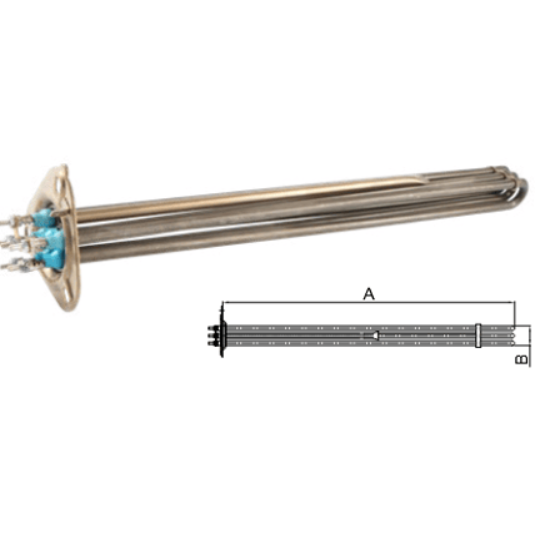 20fdfdb0841d4f12b4de073db6591ee6 BÜYÜK ÜÇGEN FLANŞ 30 cm. 8000 Watt 380/230 - Görsel 1